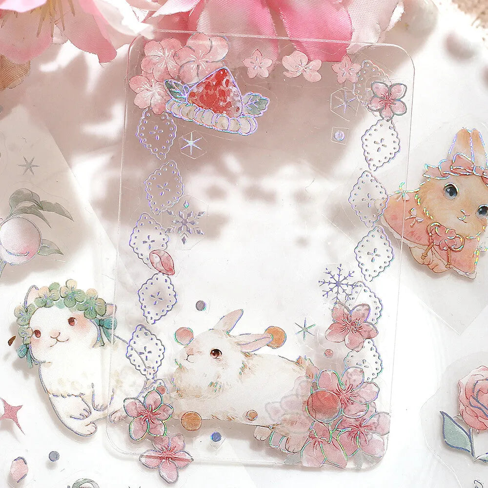 IRIDE Aurora Foil Clear Sticker Vol.2 - Rabbit - Techo Treats