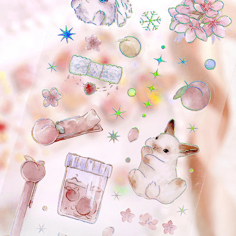 IRIDE Aurora Foil Clear Sticker Vol.2 - Rabbit - Techo Treats