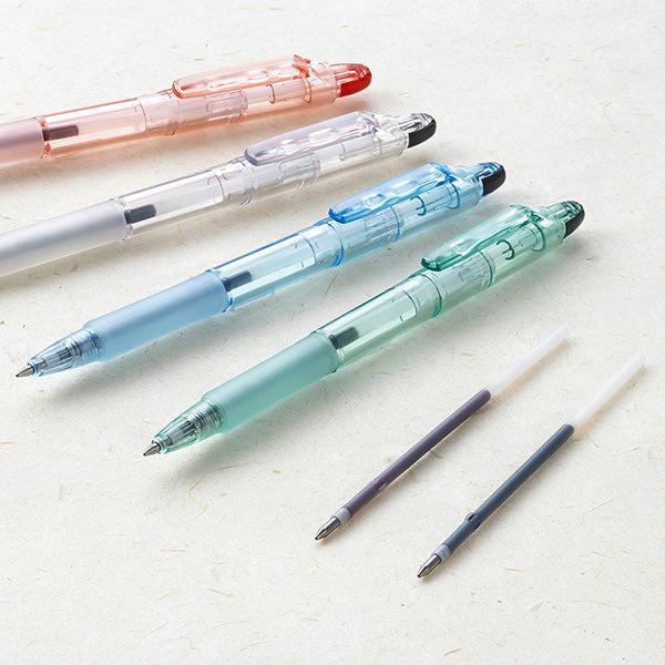 Jim Knock 0.7mm Ballpoint Pen with BIOTUBE (4 tube colors and 1 refill) - Techo Treats