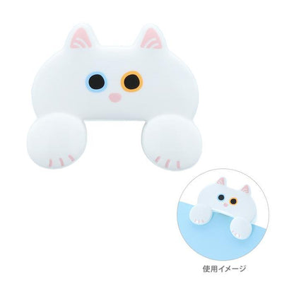 JITTOME Cat Shape Die-cut Clip - White - Sun-Star Stationery - Default Title by Techo Treats Stationery