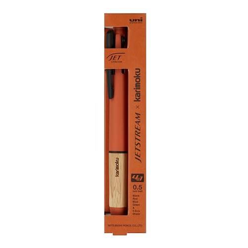 karimoku x Jetstream 4&amp;1 Multi-function Ballpoint Pen 0.5mm - Sunset Orange - Techo Treats