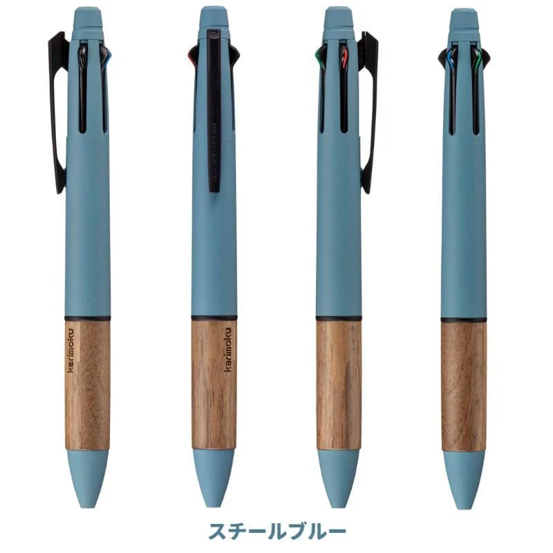 karimoku x Jetstream 4&amp;1 Multifunction Ballpoint Pen 0.5mm - Steel Blue - Techo Treats