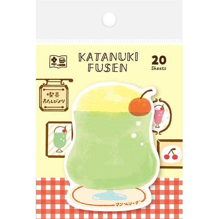 Katanuki Die-cut Sticky Notes - Cream Soda - Techo Treats