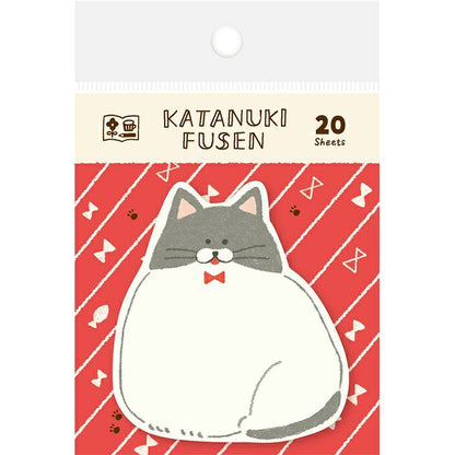 Katanuki Fusen Die-cut Sticky Note - Cat - Techo Treats