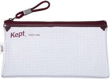 Kept Clear Pen Case (Flat) - Burgundy - Raymay Fujii - Default Title by Techo Treats Stationery