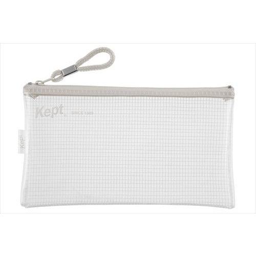 Kept Clear Pen Case (Flat) - Light Gray - Raymay Fujii - Default Title by Techo Treats Stationery