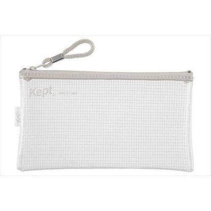 Kept Clear Pen Case (Flat) - Light Gray - Raymay Fujii - Default Title by Techo Treats Stationery