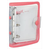 Kept Mini Binder (A9 3-hole) - Coral Red - Techo Treats