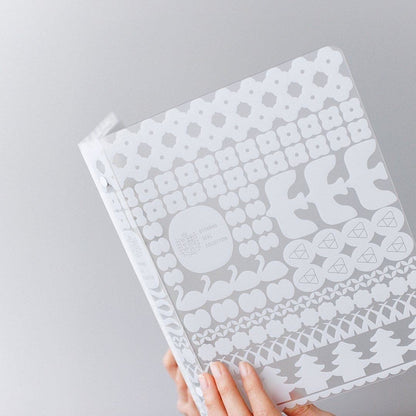 King Jim HITOTOKI Otonano Seal Collection - A5 Binder - White (Gift) - Default Title by Techo Treats Stationery