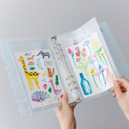 King Jim HITOTOKI Otonano Seal Collection - A5 Binder - White (Gift) - Default Title by Techo Treats Stationery