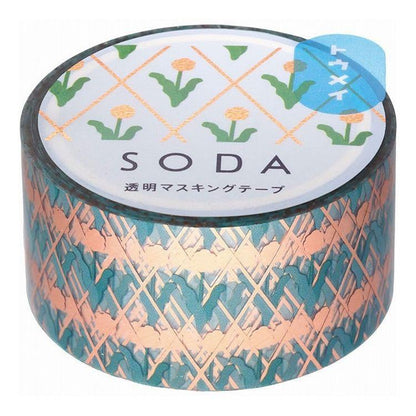 King Jim SODA Decoration Tape Vol.4 - 20mm Dandelion (with Gold Foil) - Default Title by Techo Treats Stationery