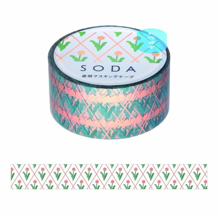 King Jim SODA Decoration Tape Vol.4 - 20mm Dandelion (with Gold Foil) - Default Title by Techo Treats Stationery