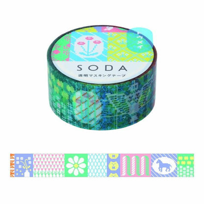 King Jim SODA Decoration Tape Vol.4 - 20mm Retro - Default Title by Techo Treats Stationery