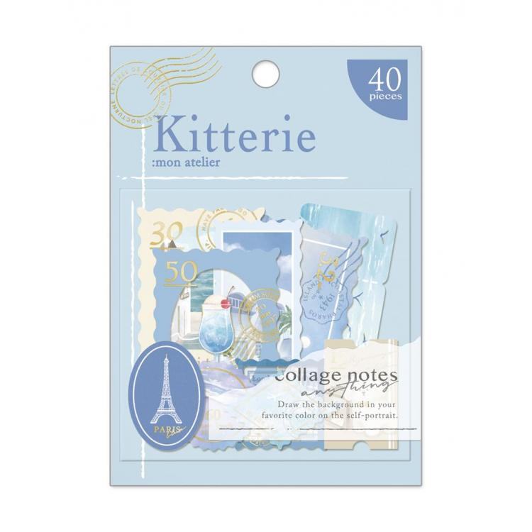 Kitterie Stamp-like Flake Stickers - Travel Time - Techo Treats