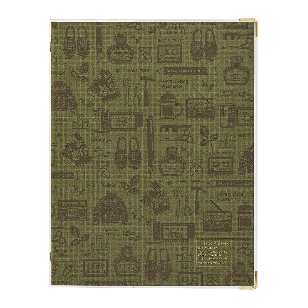 Kleid x eric binder notes A5 - Olive Drab - Default Title by Techo Treats Stationery