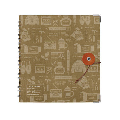 Kleid x eric String-tie Notebook - Camel - Techo Treats