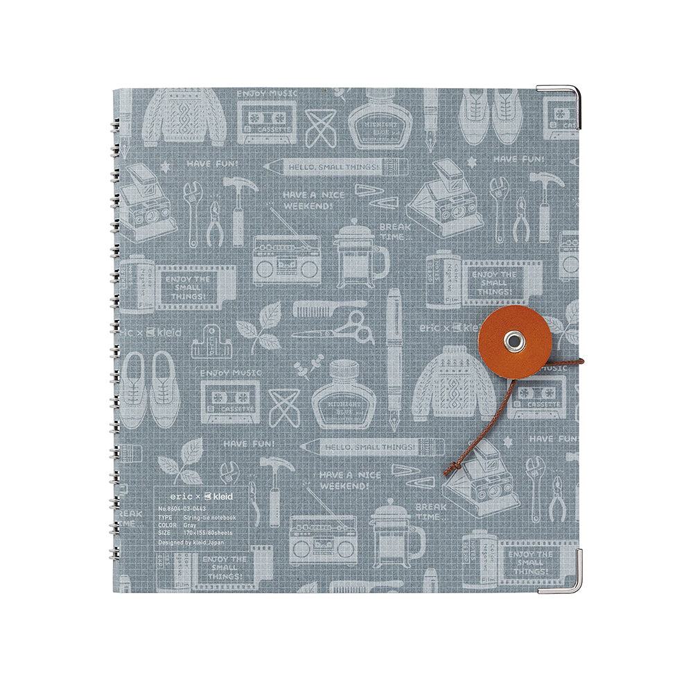 Kleid x eric String-tie Notebook - Gray - Default Title by Techo Treats Stationery