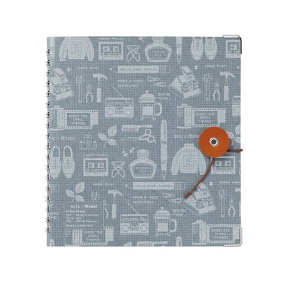 Kleid x eric String-tie Notebook - Gray - Techo Treats