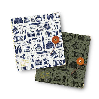 Kleid x eric String-tie Notebook - Olive Drab - Default Title by Techo Treats Stationery