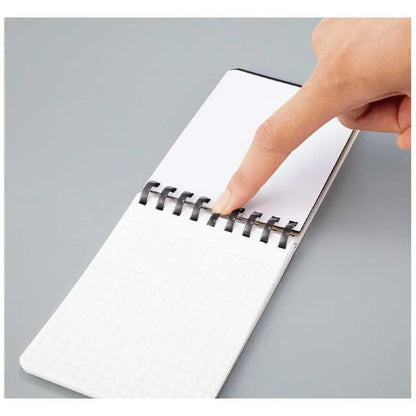 KOKUYO Soft Ring A7 Memo (Grid) - Black - Default Title by Techo Treats Stationery
