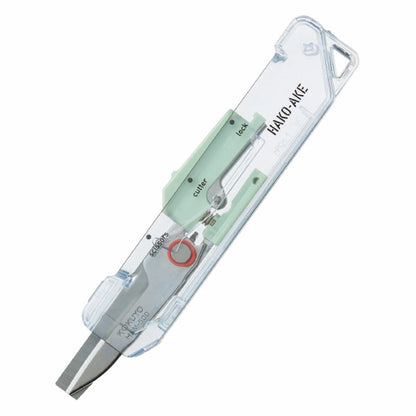 KOKUYO TRANSPARENT MECHANISM Series 2-Way Compact Scissors HAKO-AKE - Green - Default Title by Techo Treats Stationery