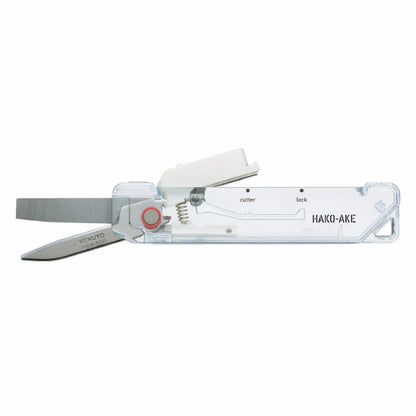 KOKUYO TRANSPARENT MECHANISM Series 2-Way Compact Scissors HAKO-AKE - White - Default Title by Techo Treats Stationery