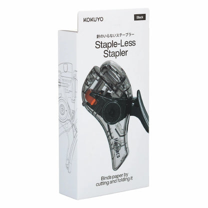 KOKUYO TRANSPARENT MECHANISM Series Stapleless Stapler Harinacs - Black - Default Title by Techo Treats Stationery
