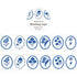 Kurogoma Masking Tape - Blue Bloom - Papier Platz - Default Title by Techo Treats Stationery