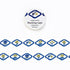 Kurogoma Masking Tape with Gold Foil - Blue Flore - Techo Treats