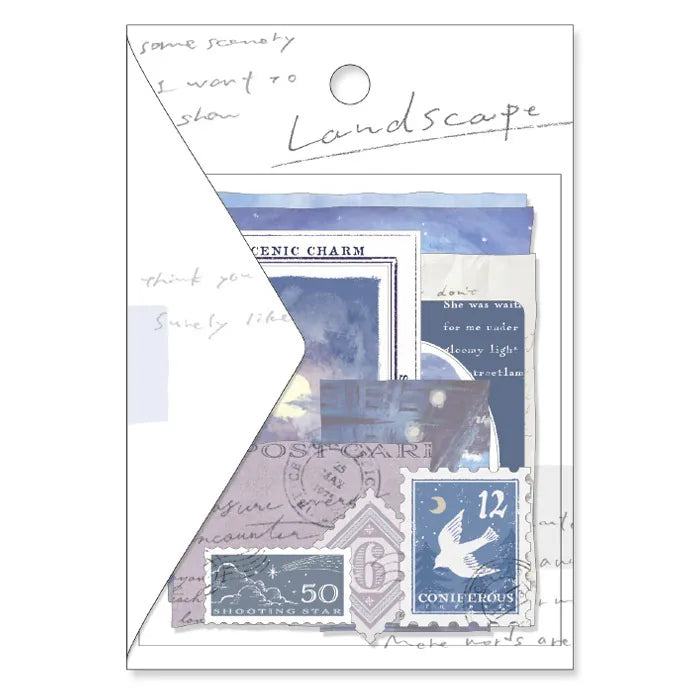 Landscape Series Flake Sticker - Moonlight - Techo Treats