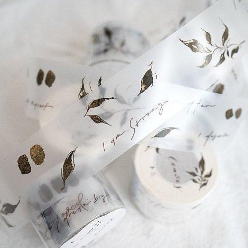 leaves - Masking Tape with Release Paper (Washi / PET) - Techo Treats
