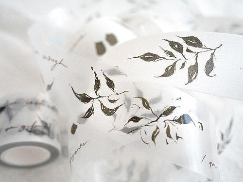 leaves - Masking Tape with Release Paper (Washi / PET) - Techo Treats