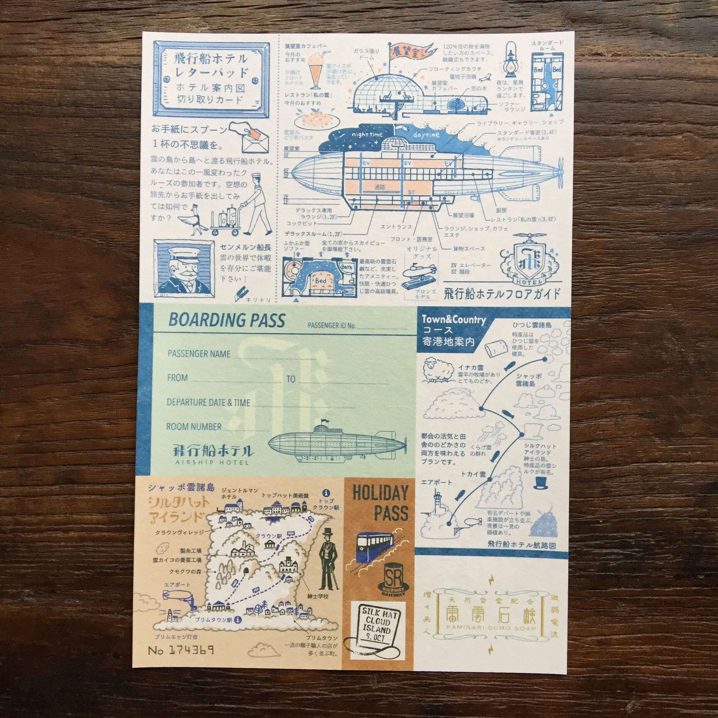 LIFE Kyupodo Airship Hotel Letter Pad - Default Title by Techo Treats Stationery