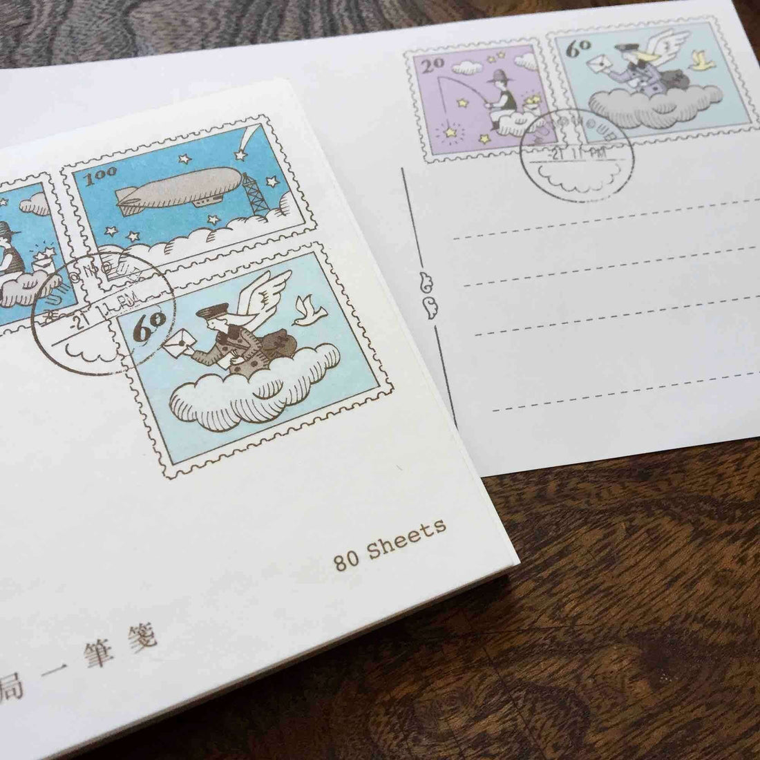 LIFE Kyupodo Cloud Post Office One-stroke Paper - Afternoon Letter - Default Title by Techo Treats Stationery