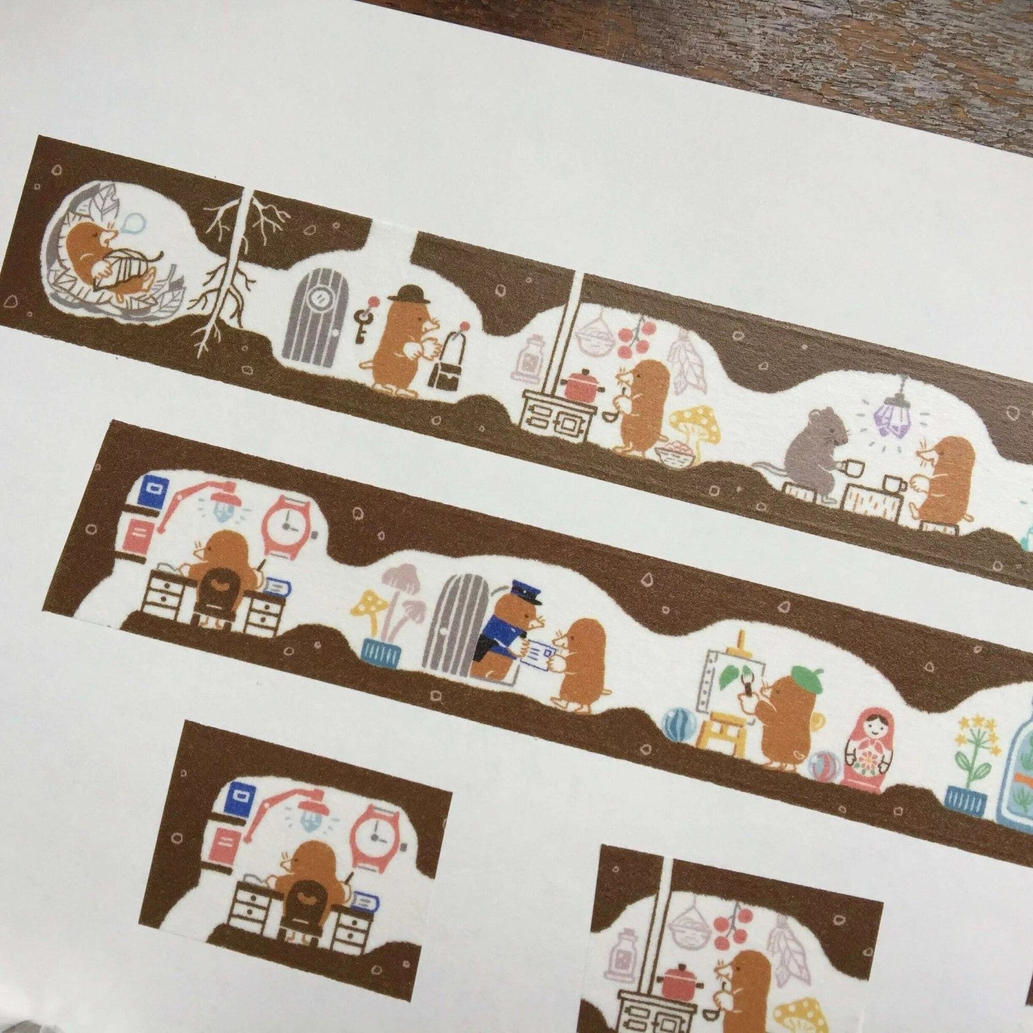 LIFE Kyupodo Masking Tape - Mogura House - Default Title by Techo Treats Stationery