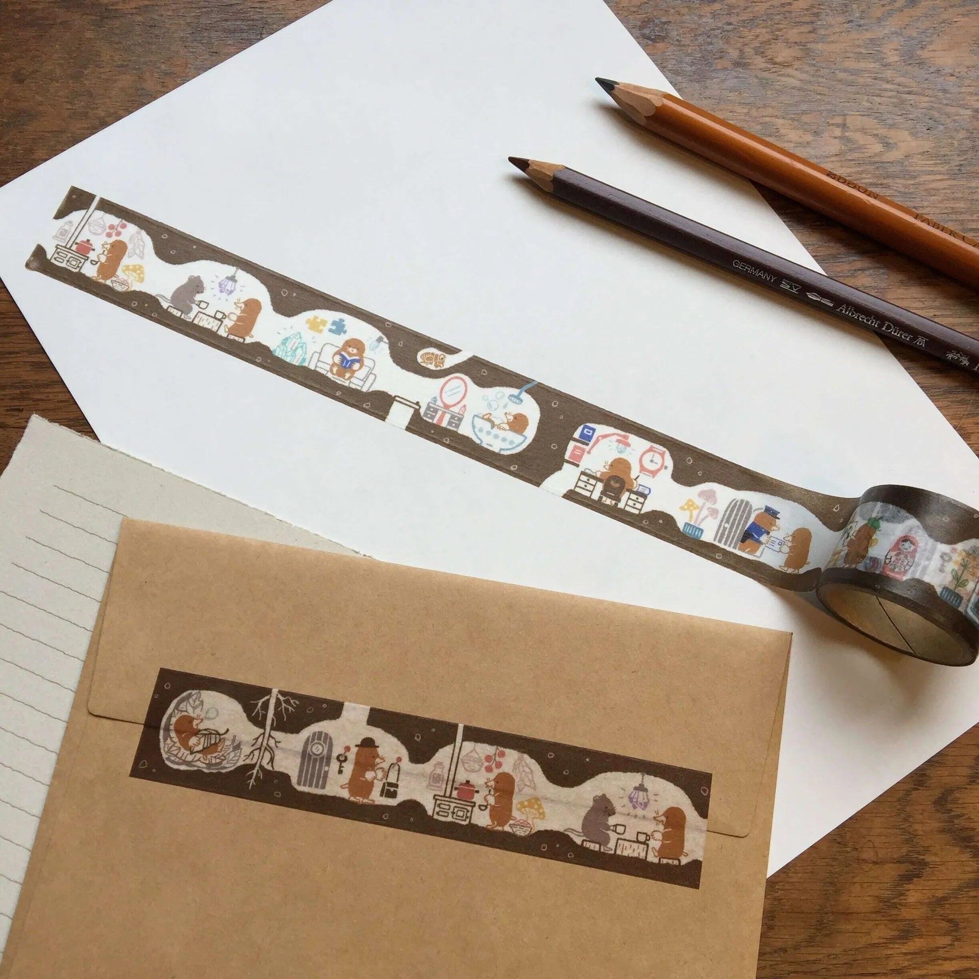 LIFE Kyupodo Masking Tape - Mogura House - Default Title by Techo Treats Stationery