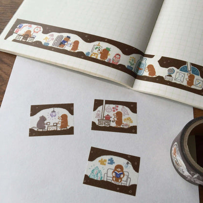 LIFE Kyupodo Masking Tape - Mogura House - Default Title by Techo Treats Stationery