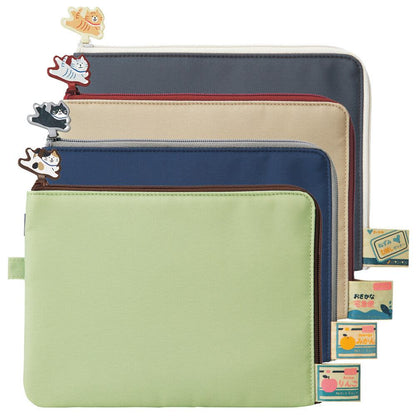 LIHIT LAB A5 Flat Pouch - Biscuit Beige - Cat&