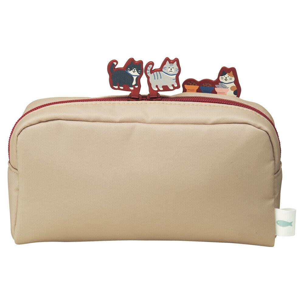 LIHIT LAB Box Pen Pouch (L) - Biscuit Beige - Cat&