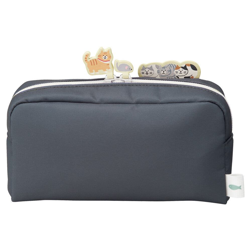 LIHIT LAB Box Pen Pouch (L) - Charcoal Black - Cat&