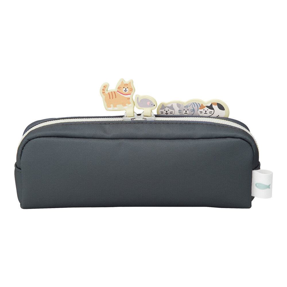 LIHIT LAB Box Pen Pouch (S) - Charcoal Black - Cat&