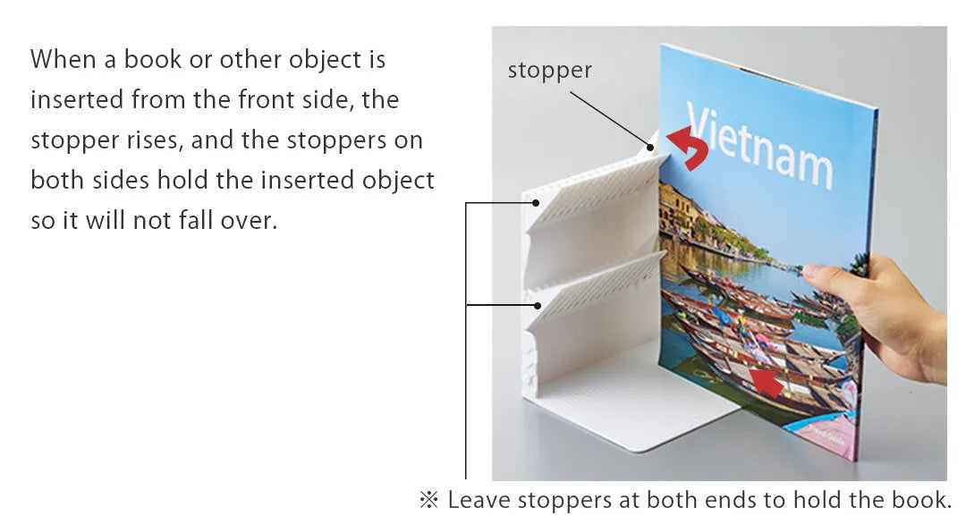 LIHIT LAB Firm Bookend - A4 Large Size (2 colors) - White by Techo Treats Stationery