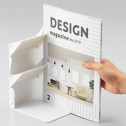 LIHIT LAB Firm Bookend - A4 Medium Size (2 colors) - White by Techo Treats Stationery