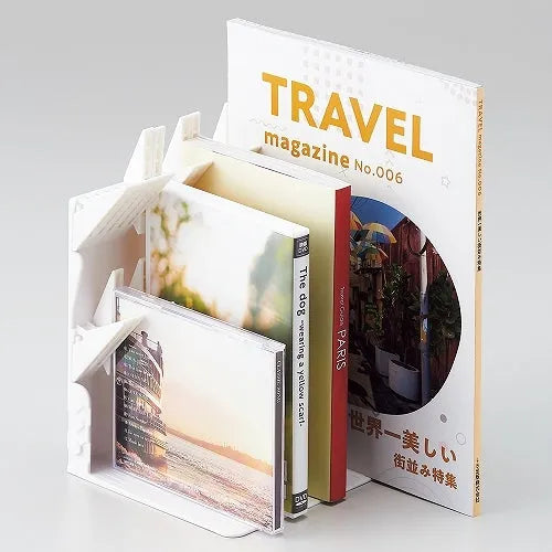 LIHIT LAB Firm Bookend - A4 Medium Size (2 colors) - White by Techo Treats Stationery