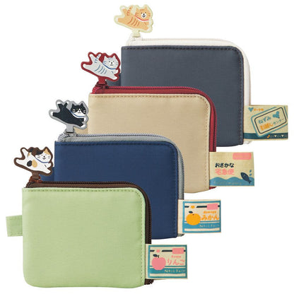 LIHIT LAB Flat Card Pouch - Biscuit Beige - Cat&
