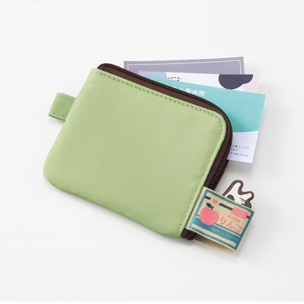 LIHIT LAB Flat Card Pouch - Charcoal Black - Cat&