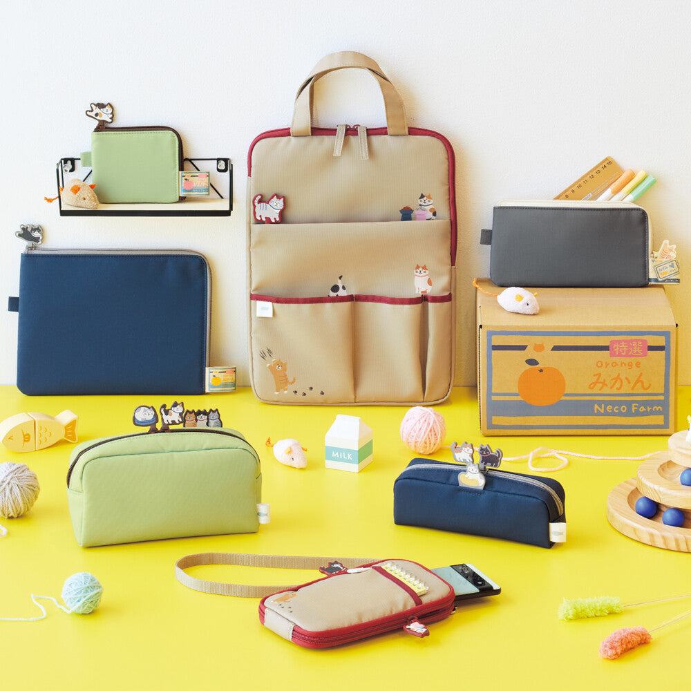 LIHIT LAB Flat Card Pouch - Indigo Blue - Cat&