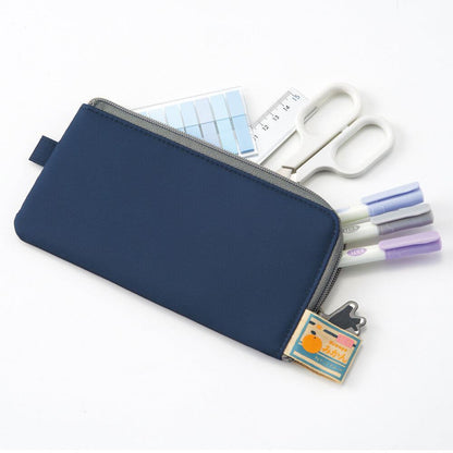 LIHIT LAB Flat Pen Pouch - Charcoal Black - Cat&