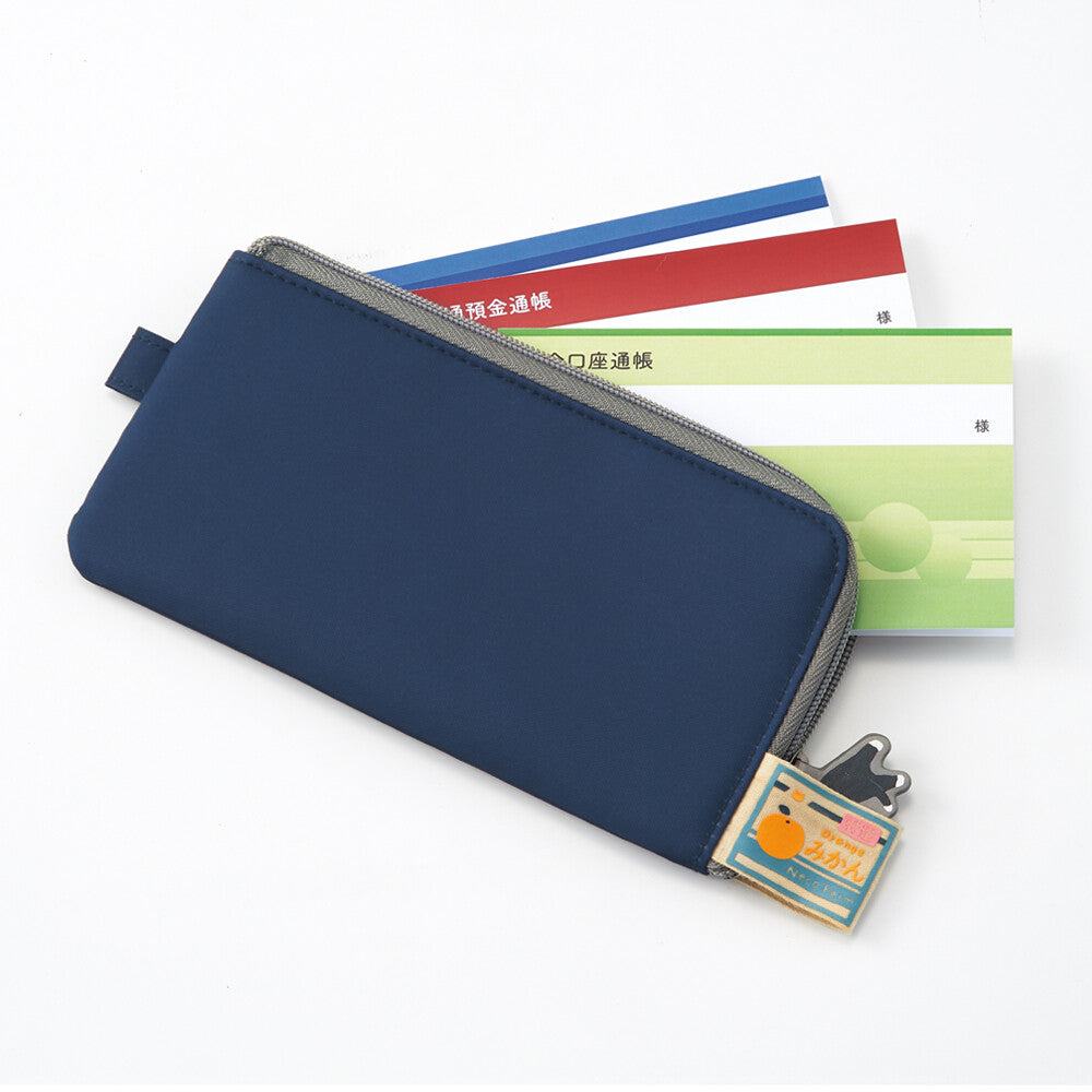 LIHIT LAB Flat Pen Pouch - Indigo Blue - Cat&
