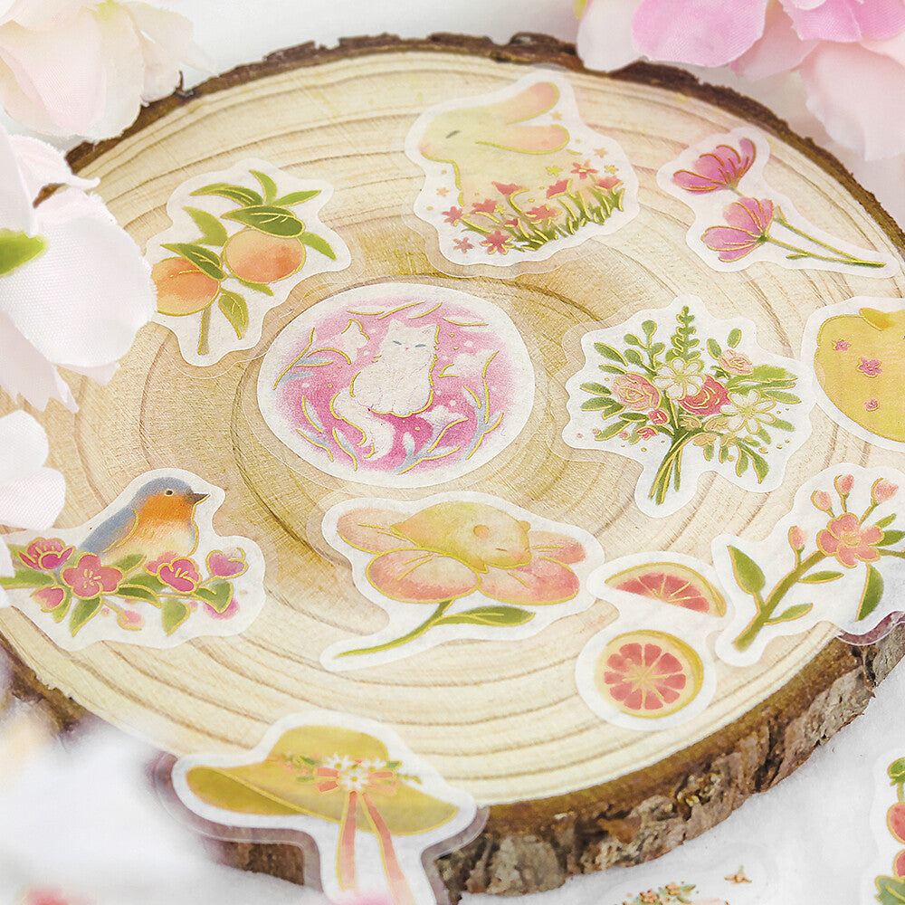 Little Forest Foil-stamped Flake Seal - Pink - Techo Treats